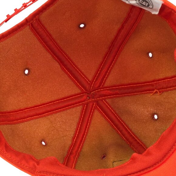 Caterpillar CAT Diesel Power Hat Vintage Snapback Patch Blaze Orange Full Foam - Picture 6 of 6